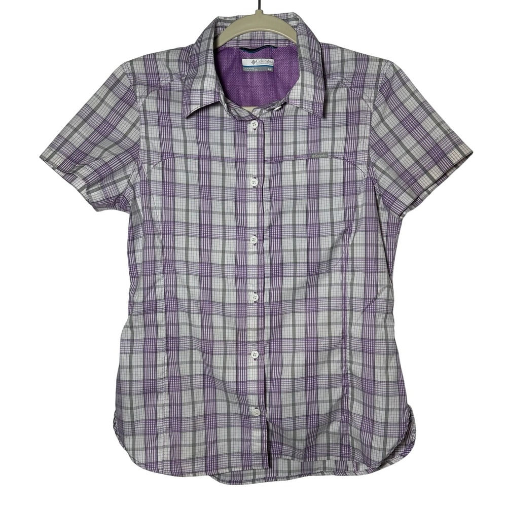 Columbia‎ Sportswear Company Women's Plaid Short Sleeve Button Up Shirt Small